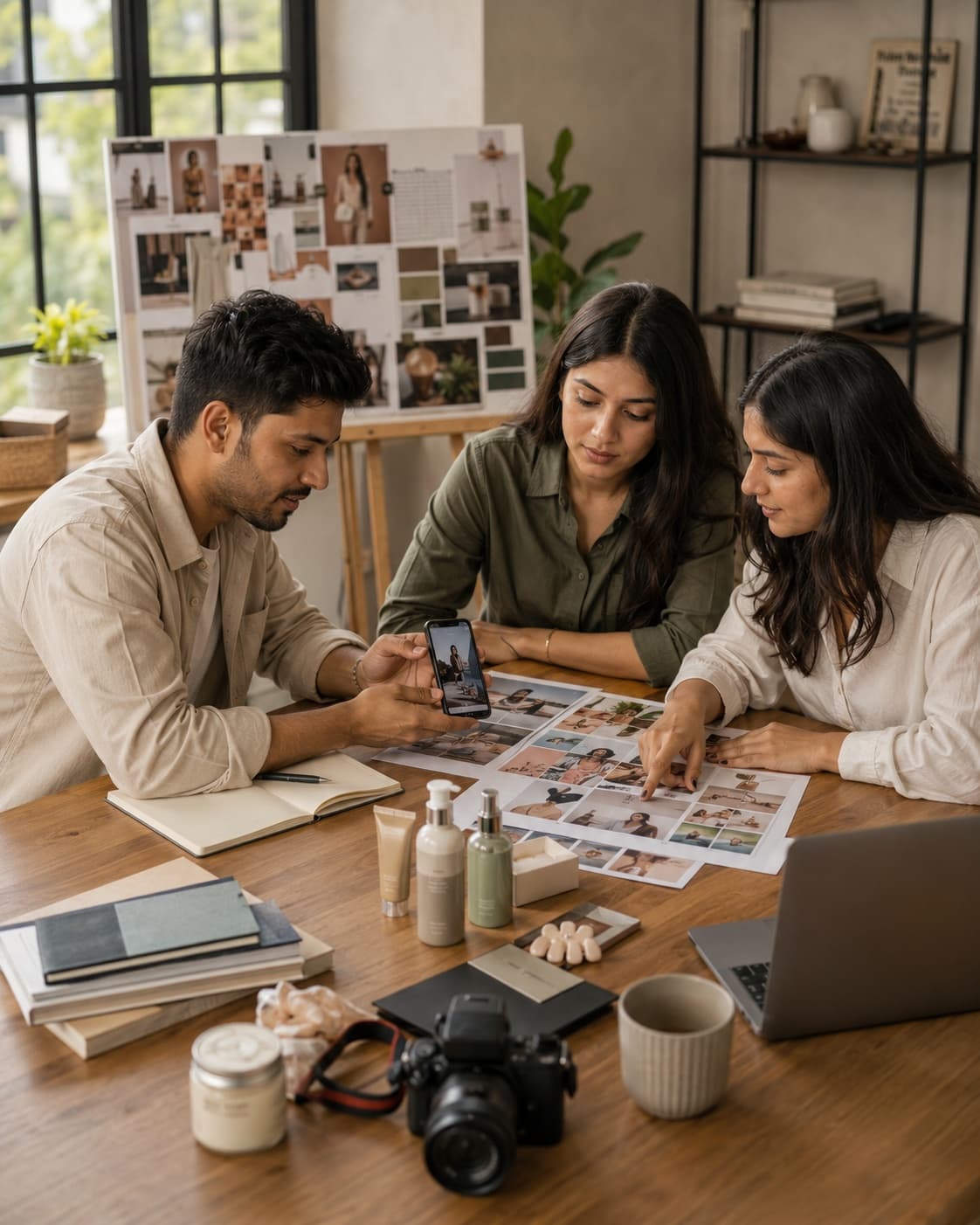 Korvio brand team reviewing creator campaign directions for influencer marketing